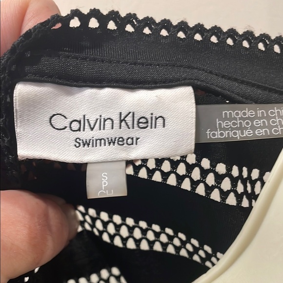 Calvin Klein Black Mesh Swim Coverup - Picture 2 of 8